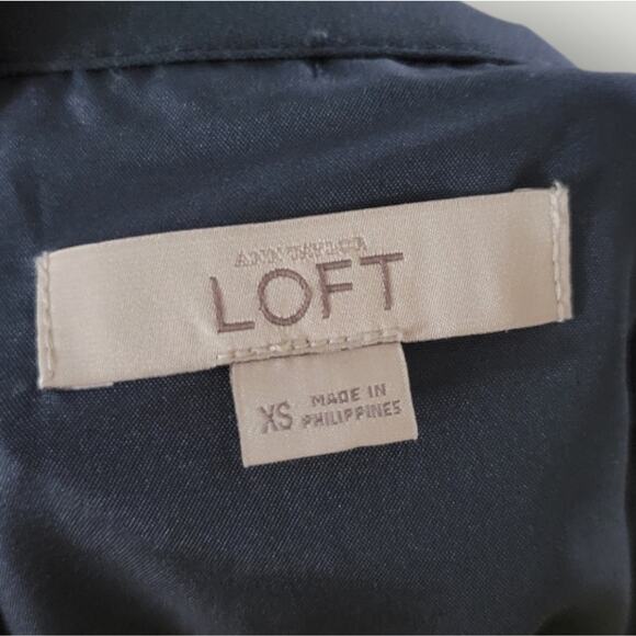 LOFT Mini Skirt Size XS Polka Dot Flowy Blue Pink  Girly Retro Rockabilly - Picture 3 of 5